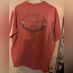Fish Hippie Short Sleeve Tee Pink Size XL